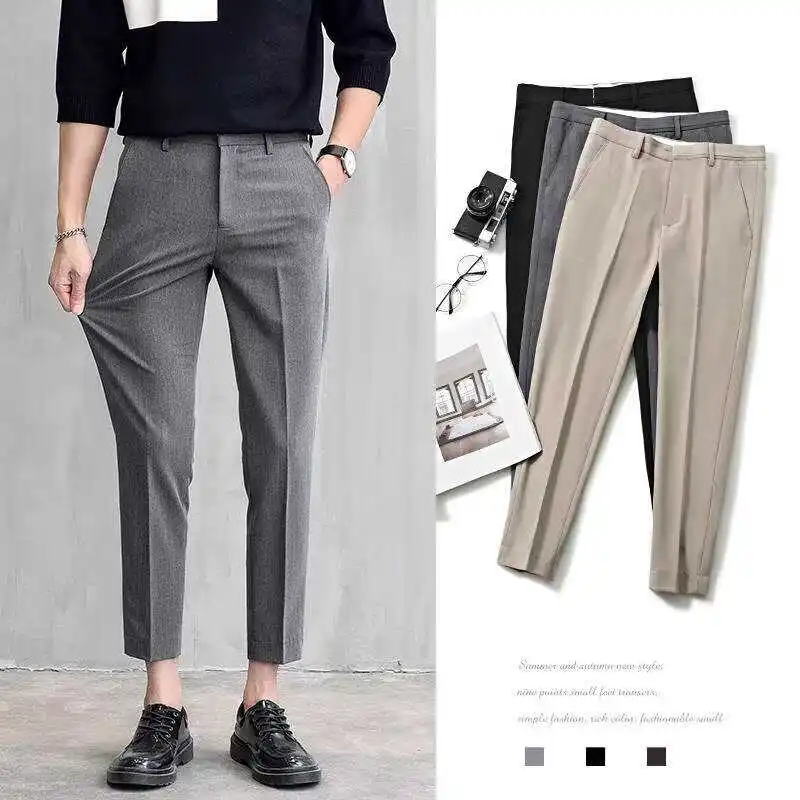 

Мужские брюки-чинос Slim Fit: модные, тонкие, прямого кроя, повседневные, для работы, однотонные, городские, летние, укороченные (до щиколотки)