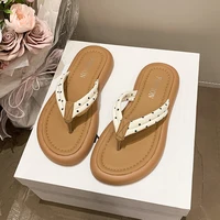 Trendy Embellished Flip Flops Women Stylish Slip-on Sandals for Street & Beach - Image 3