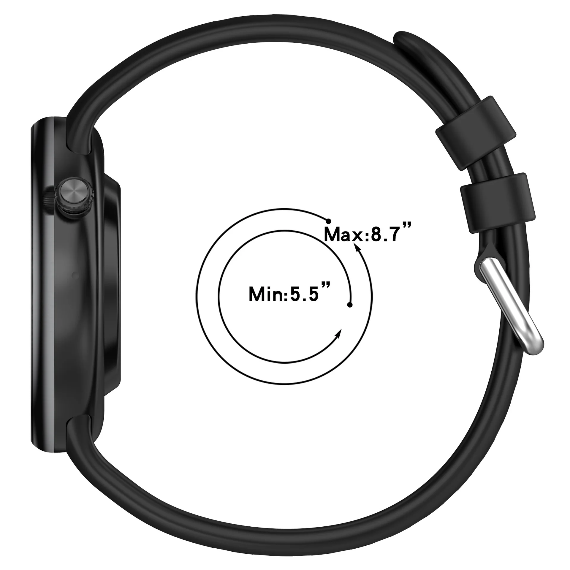 ソフトシリコンスポーツストラップスーツ Honor Watch Fit 肌に優しいモノクロシリコン時計ストラップ