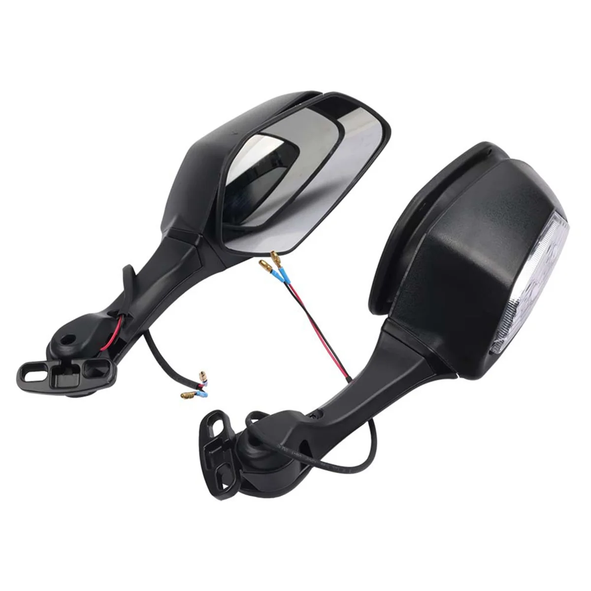 

Motorcycle Rearview Mirrors with LED Turn Signals Lights for Kawasaki Ninja 400 650 ZX-10R