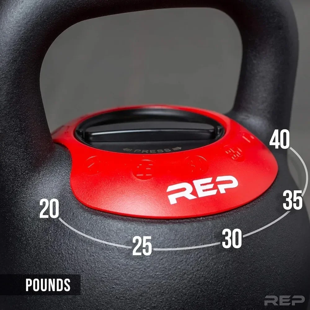 Adjustable Kettlebell with Matte Powder Coating – Quickly Select From Multiple KG or LB Weight Options for HIIT