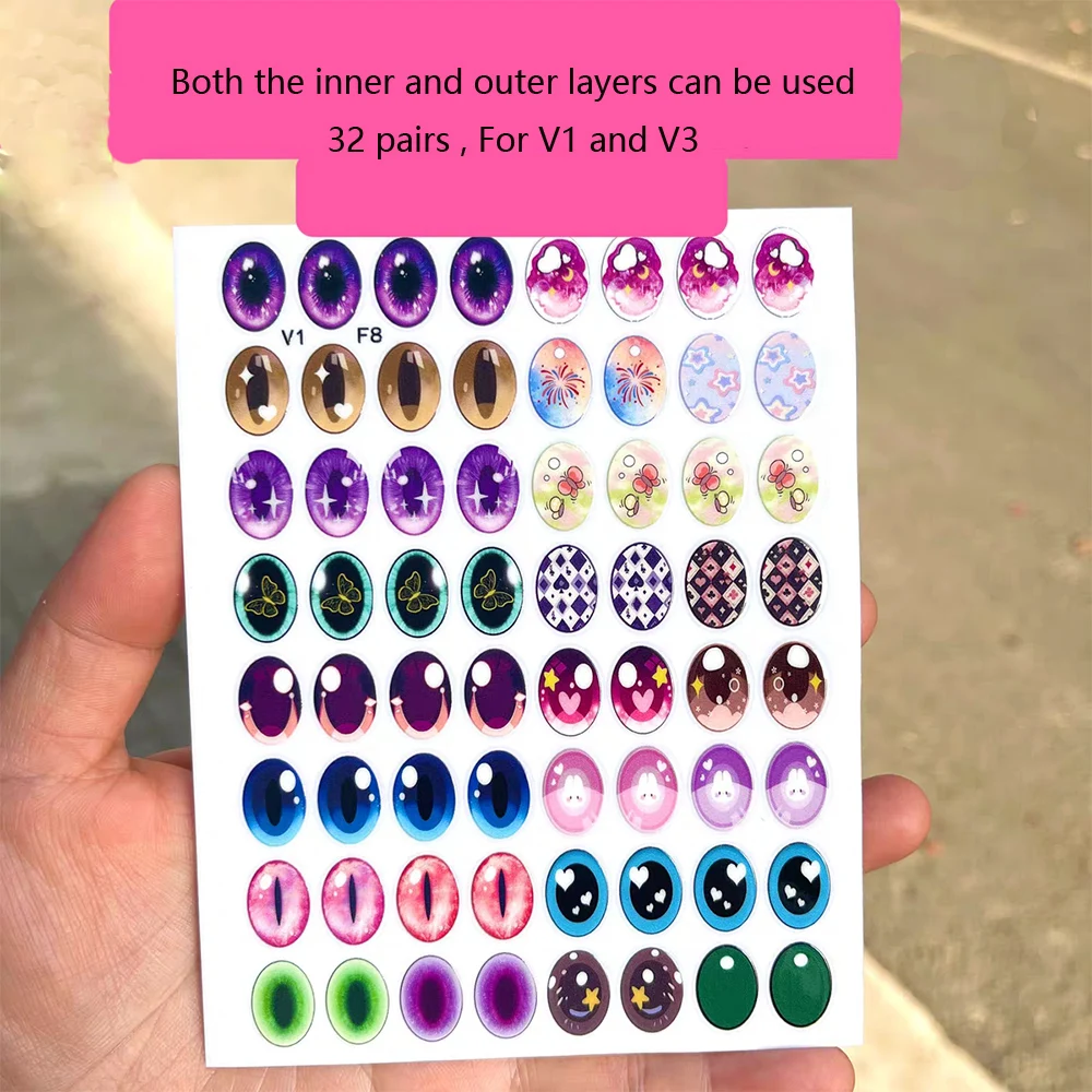 

17cm Doll DIY Accessories For Labubu V1 V3 Exquisite Eye Makeup Stickers Doll DIY Accessories