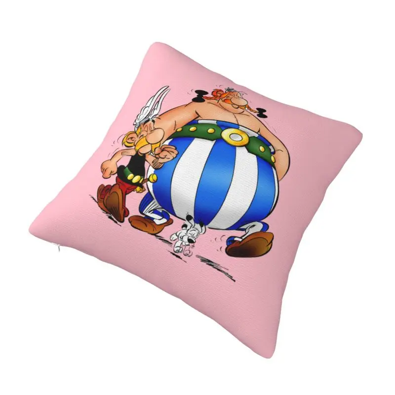 Custom Anime Fashion Asterix Obelix Idefix Cushion Cover Velvet Cute Pillows