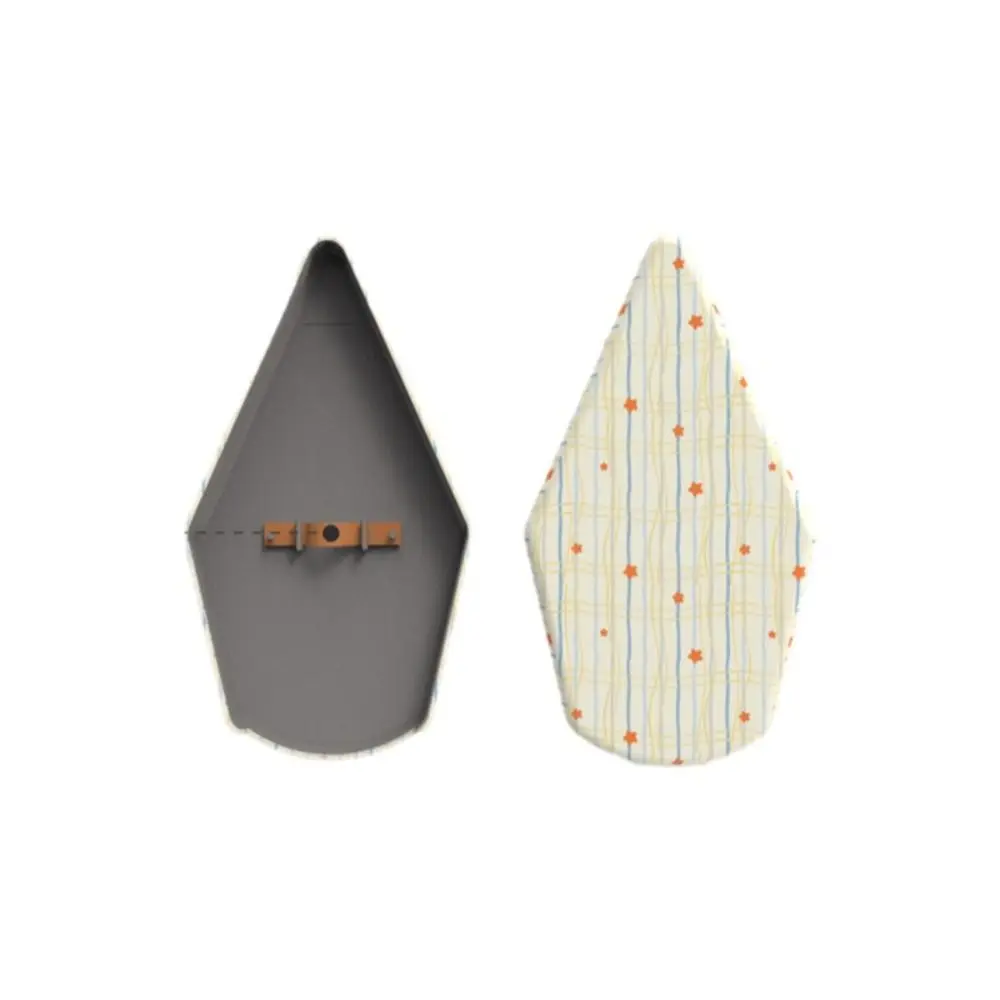 Heat-Resistant Handheld Ironing Board Insulated with Finger Loop Iron Pad Cover Sponge Padding Layered Padding