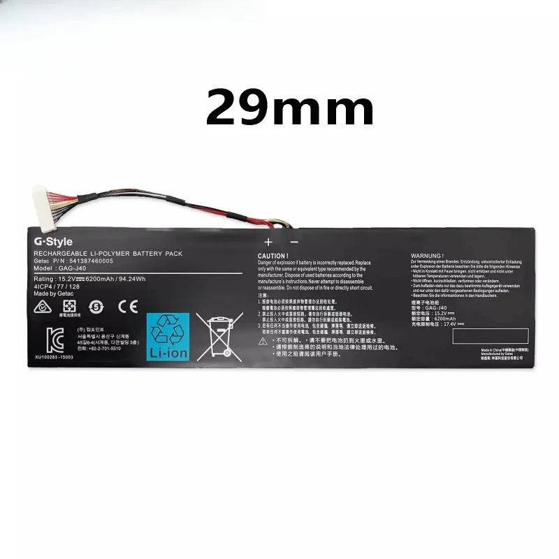 GAG-J40 Laptop Battery for Gigabyte Aero14-V7 14-K7 15W 15X Aorus X7 Dt V6 V7 V8 Series 15.2V 94.24Wh 6200mAh Laptop Battery - Image 5