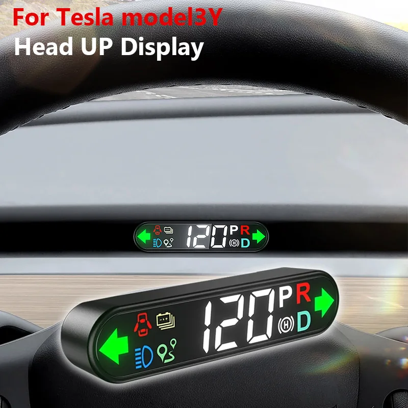 

2019~2023 Tesla HUD Head-up Display For Tesla Car Model 3 Model Y Digital Speedometer Car GPS Model 3 Model Y Car Accessories