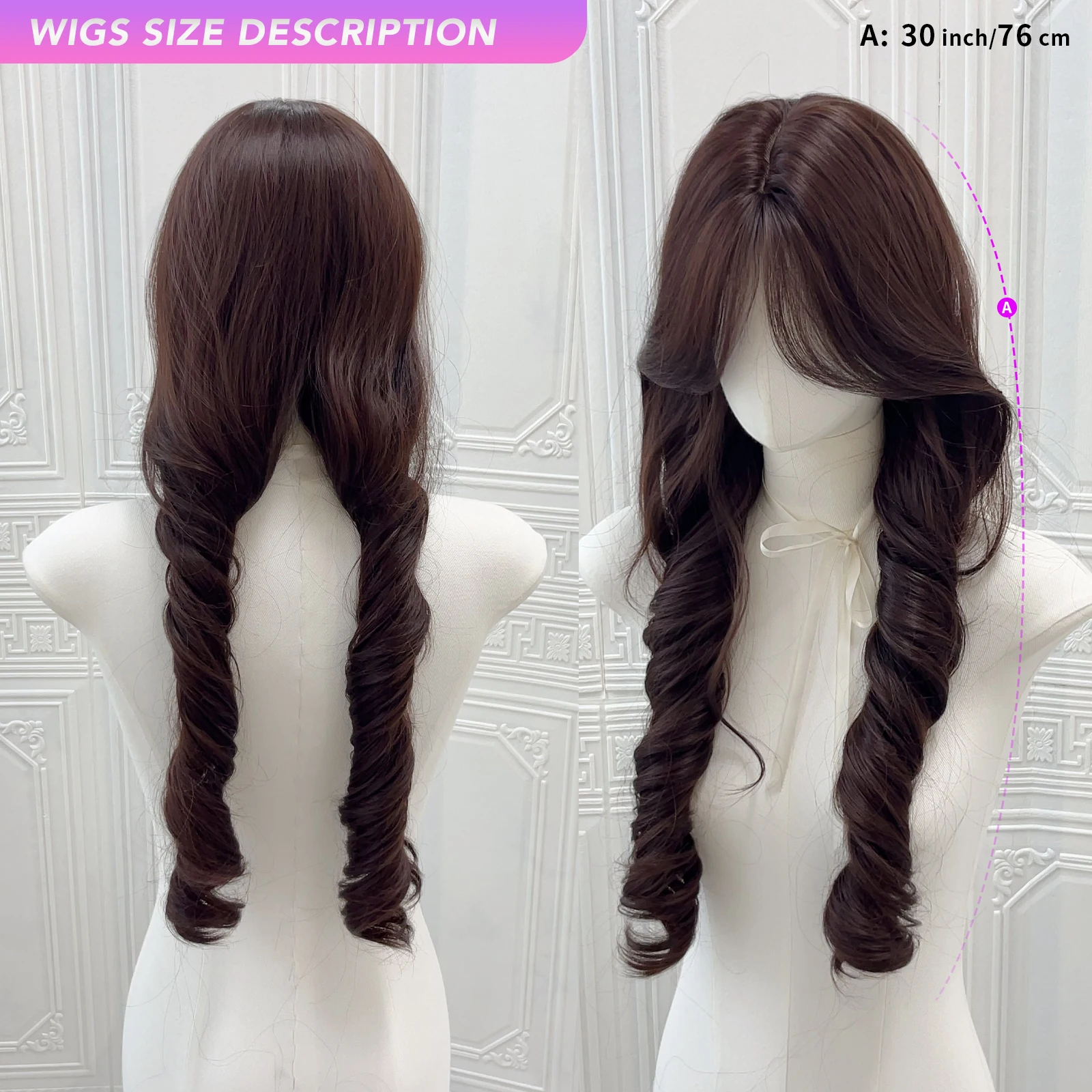 MEISU 30 بوصة لوليتا 2 ذيل حصان شعر مستعار بني الألياف الاصطناعية الطبقات الشعر مقاومة للحرارة الطبيعية السلس Selfie حفلة تأثيري النساء #3