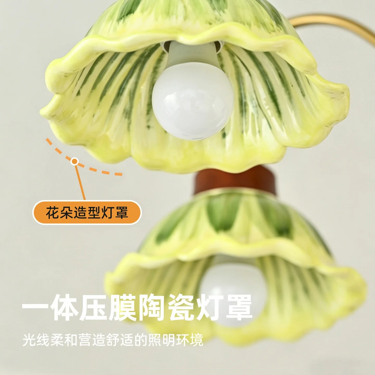 French medieval ceramic chandelier 2026 new study bedroom retro green lampshade living room