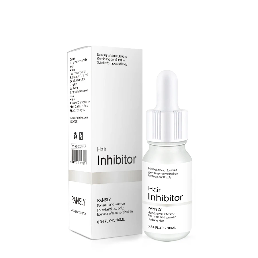 Hair Inhibitor Natural Plant Extract, Inhibiting Hair Growth & Reduce Hair & Permanent Hair Removal, 10ml/0.34 fl.oz