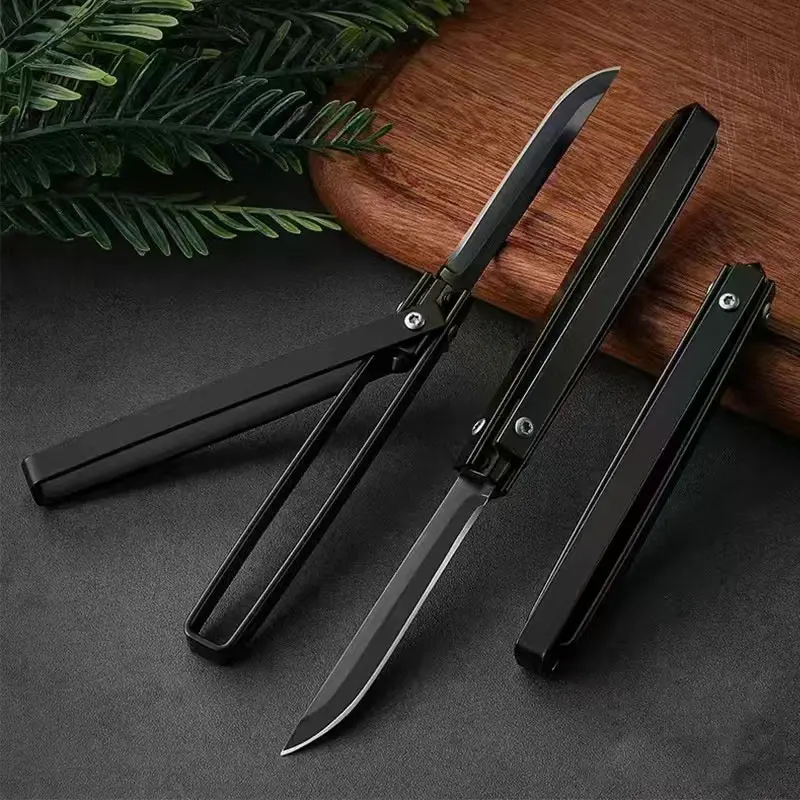 utdoor folding knife portable EDC camping pocket knife, high hardness cutting knife and hiking knife, BBQ knife, survival knife