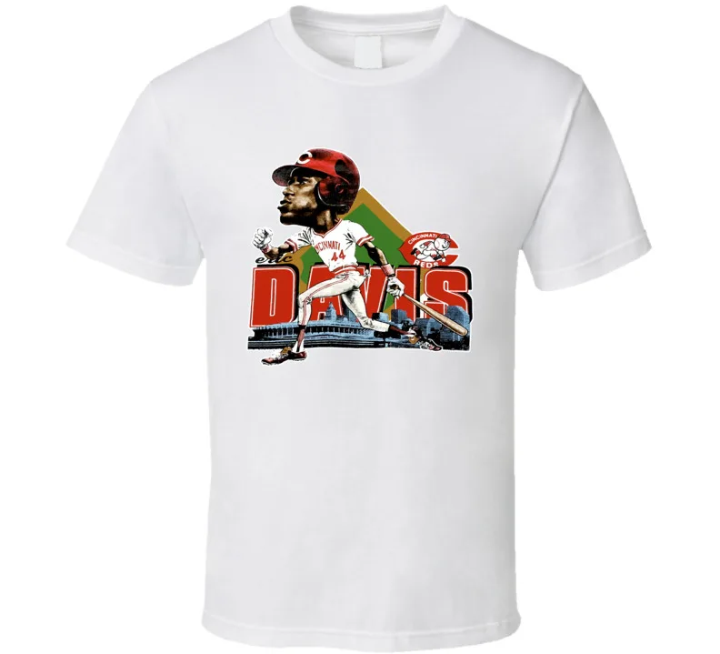 Eric Davis Baseball Caricature White T-Shirt Gift Fans All Size Unisex Ng1088