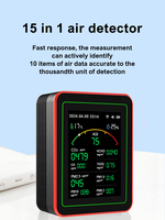 WiFi 15-in-1 Indoor Air Quality Monitor APP Control Portable AQI PM0.3 PM1.0 PM2.5 PM10 Tester Temperature Humidity Meter