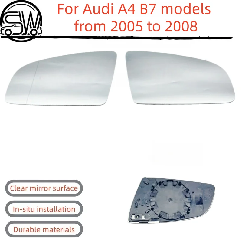For Heated rearview mirror lenses for Audi A4 B7 2005 2006 2007 2008.