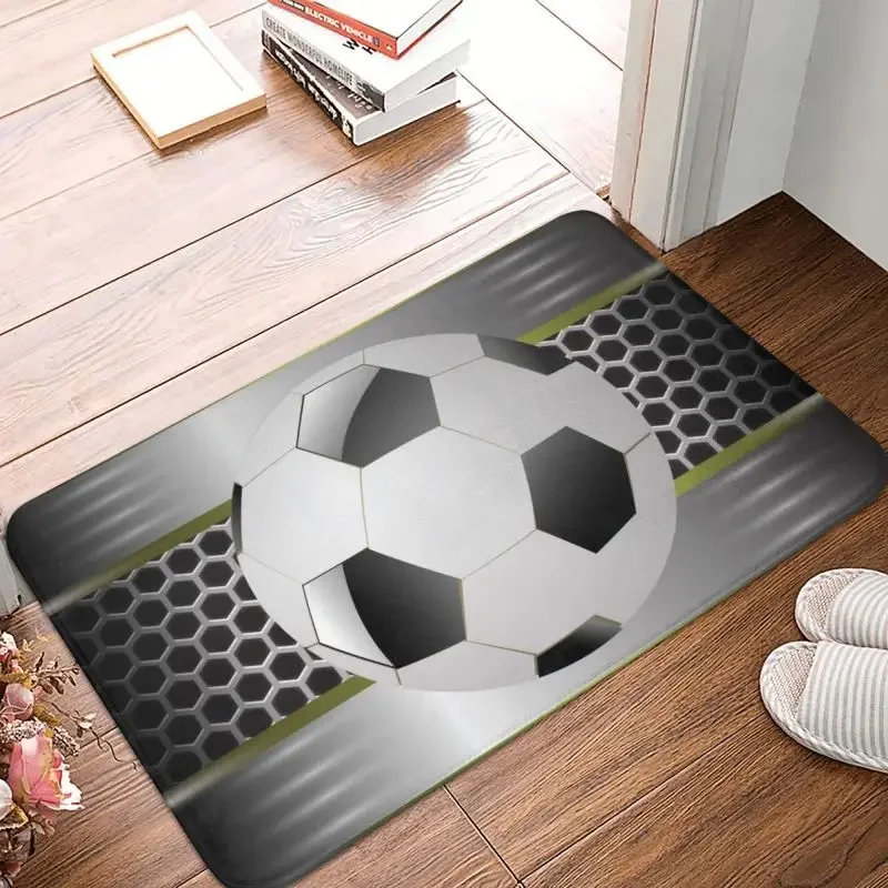 Custom Soccer Ball Pattern Doormat Anti-Slip Entrance Bath Kitchen Door Floor Mats Football Bedroom Balcony Carpet Rug