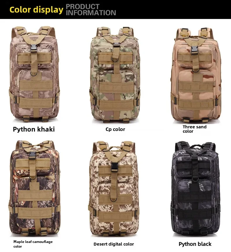 Off-road Große Kapazität Wanderrucksack Multifunktions Armee Camouflage Schulter Sport Outdoor Bergsteigen Taktische Rucksack