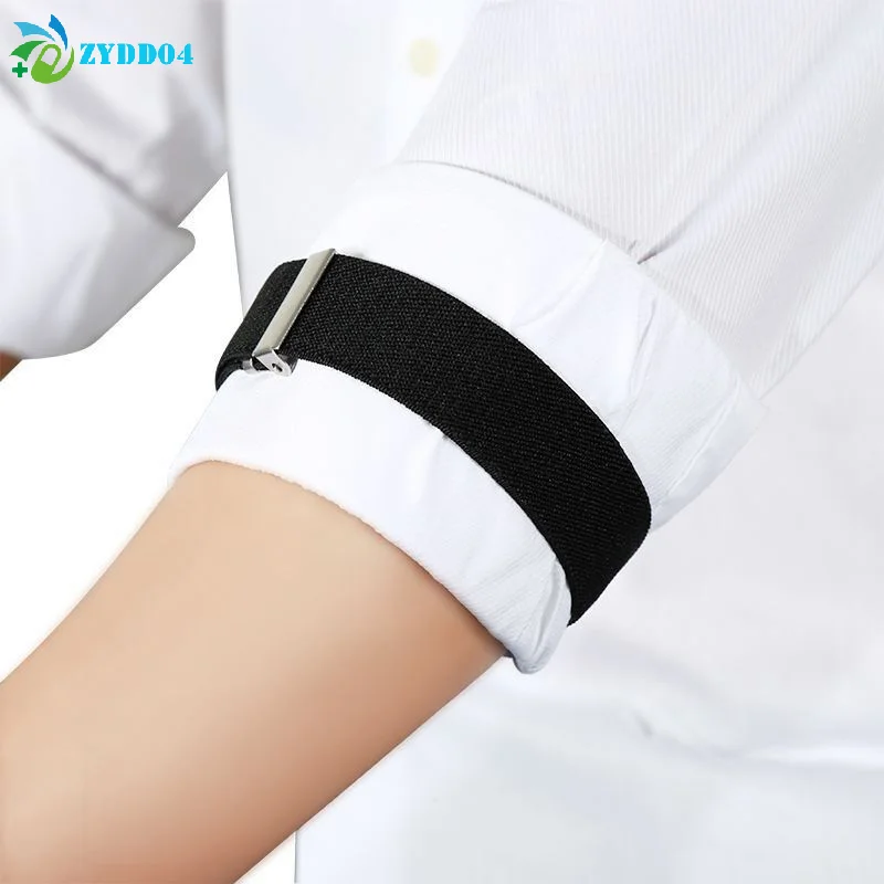 ●1 Pair Business Anti-Slip Cuff Holder Elastic Adjustable Shirt Sleeve Garter Strap Arm Band Sleeve Bracelet