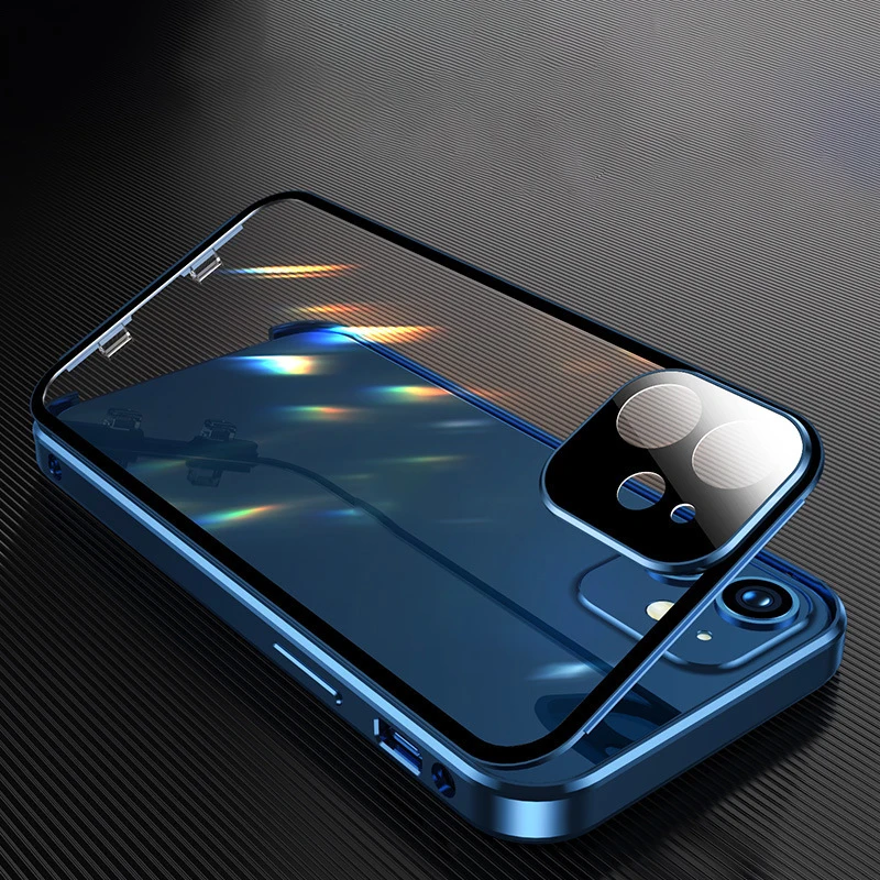 Daily Wear And Tear Phone Protection 360° Full Protection Case Glass Phone Case Button Covers Convenient Installation