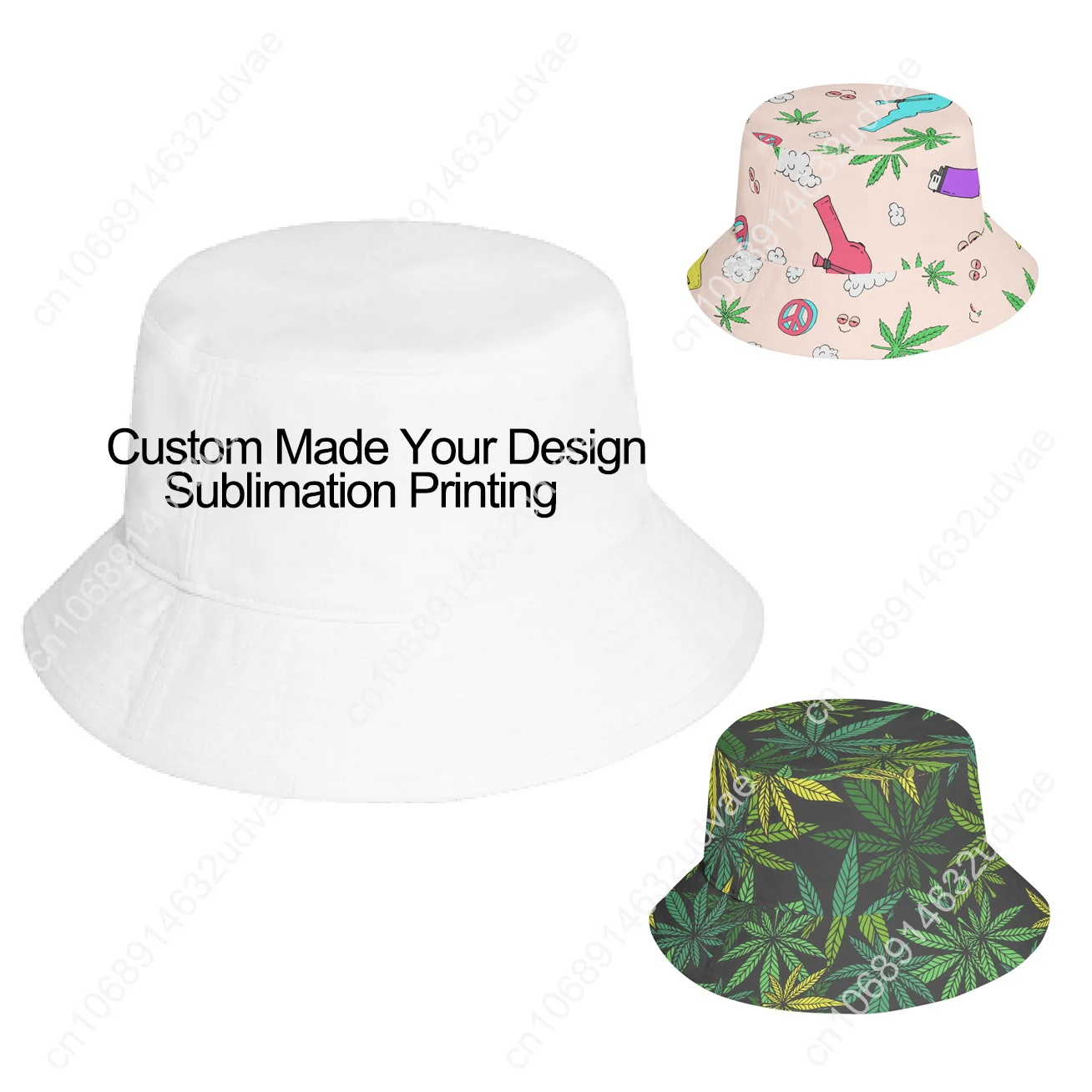 Trendy New Custom Made Sublimation Print Double Sided Bucket fisher Hat Women Men Summer Fishing Hats Casual Fishermen Cap