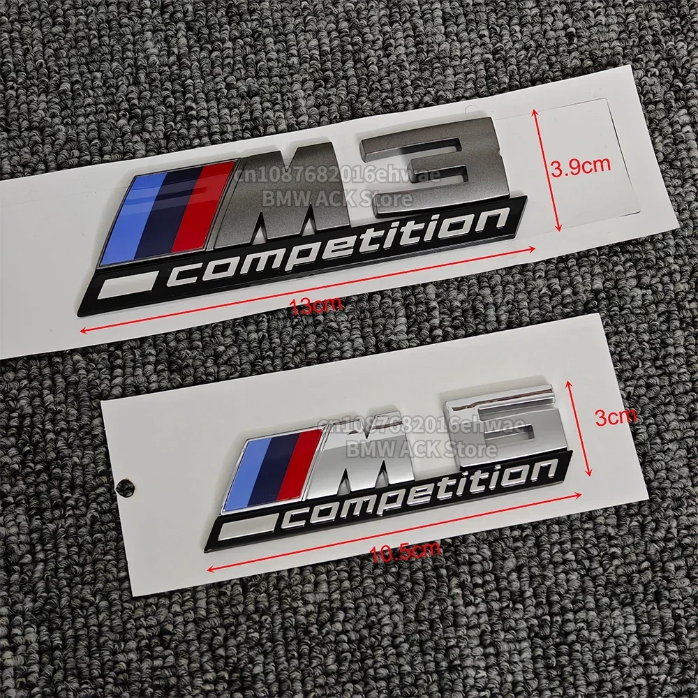 Silver Grey Black M1 M2 M3 M4 M5 M6 M7 M8 COMPETITION Emblem for BMW Thunder Edition Car Trunk badge logo Sticker