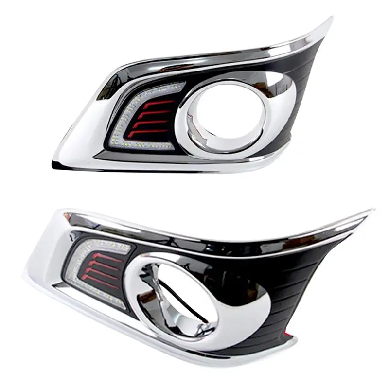 

Редкая 1 пара дневных ходовых огней DRL, Стайлинг автомобиля, противотуманные фары 12 В для TOYOTA HILUX VIGO CHAMP 2012 2013 2014