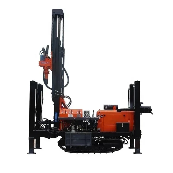 New Pneumatic Drilling Machine The Well Rig Can Drill 180m ISO9001,CE 140-254mm Engine,pump Provided 3800*1500*2200 4500kg