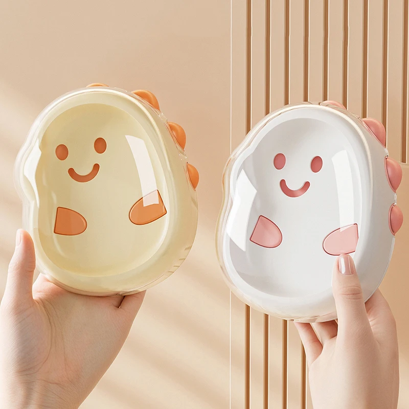 創造的な石鹸箱、蓋付き二層式水切り石鹸箱、家庭用浴室カウンター石鹸箱、水のたまりにくい石鹸ラック