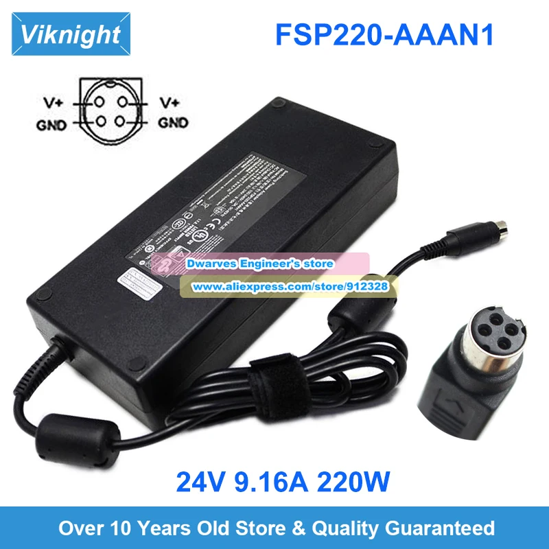

Genuine FSP220-AAAN1 AC Adapter 24V 9.16A 220W Charger For UPbox+ 3D Printer Power Supply 4-Hole