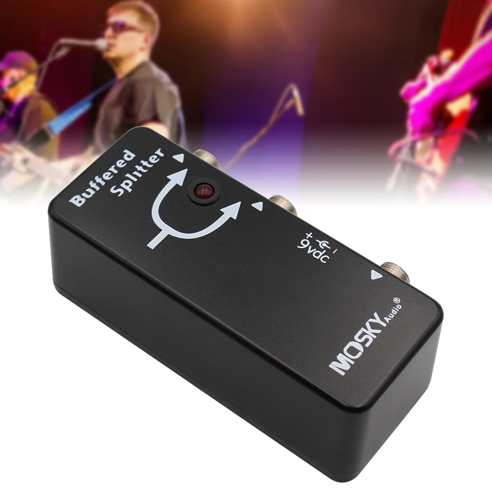 For Guitarists Buffered Splitter Pedal Music Performances Black Enhanced Tone Preservation Device Robust Pedalboard Addition