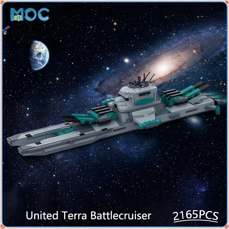 

Конструктор United Terra Battlecruiser MOC: Сборная модель космического корабля, 2165 деталей, для творчества и коллекции, игрушка-подарок