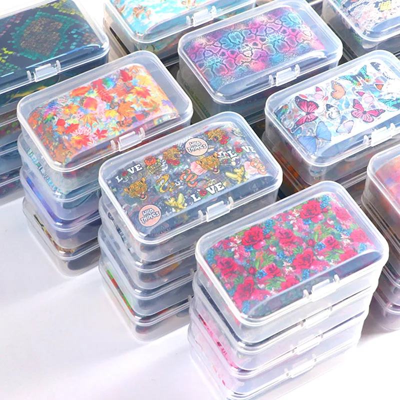 

4*50cm10SheetsPer Box Nail Art Starry Sky Paper Fashion Stickers Butterfly Starry Sky Newspaper Transfer Paper Set Nail Stickers