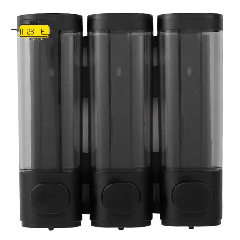 A23E-Wall-Mounted Soap, Shower Gel Dispenser, 3-In-1 Shampoo And Conditioner Dispenser, No Drilling Required, ABS Material