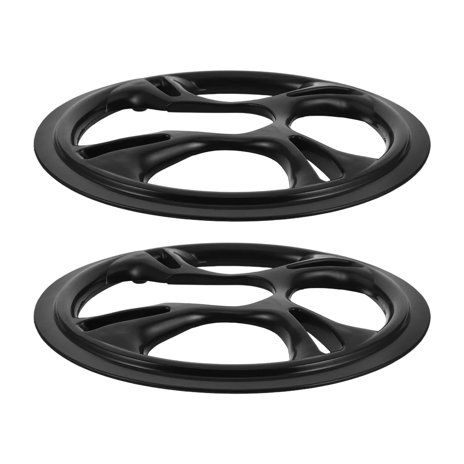 

2pcs Bicycle Chainring Cover 42 Teeth Black Plastic Universal Fit Easy Installation Cycle Chain Protector Guard Mountain Bikes