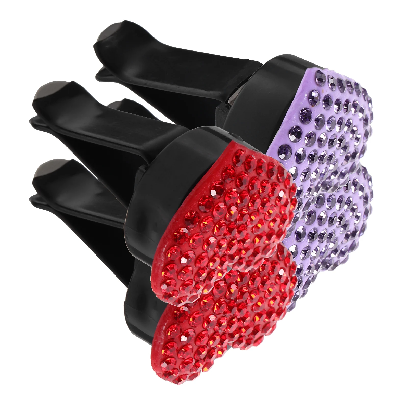 

4pcs Heart Shape Rhinestone Aromatherapy Air Vent Clips Car Decorations Outlet Freshener Pvc Interior Accessories Diffuser