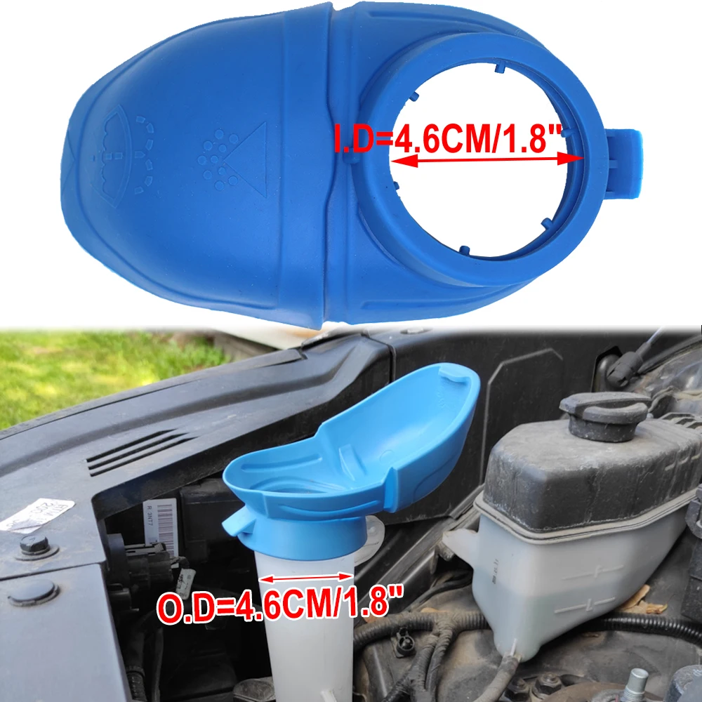 Auto universale tergicristallo a vento rondella fluido serbatoio serbatoio coperchio bottiglia tappo di riempimento coperchio schermo lavaggio imbuto sostituzione 4.6CM-5CM