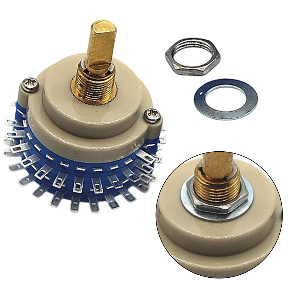 

Компактный поворотный переключатель для электроники. 24-ступенчатый поворотный переключатель. Перед разрывом механизма. Многофункциональные приложения.