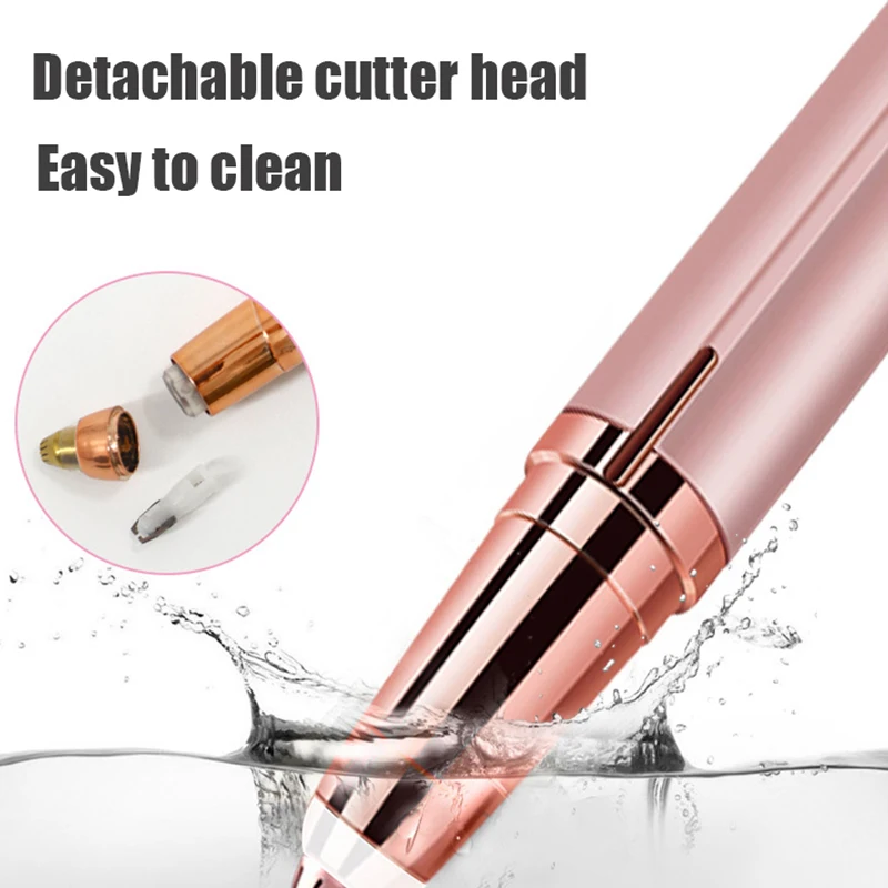 1PC Women Electric Eyebrow Trimmer Security Eye Brow Epilator Mini Shaper Shaver Painless Hair Removal Beauty Trimmer