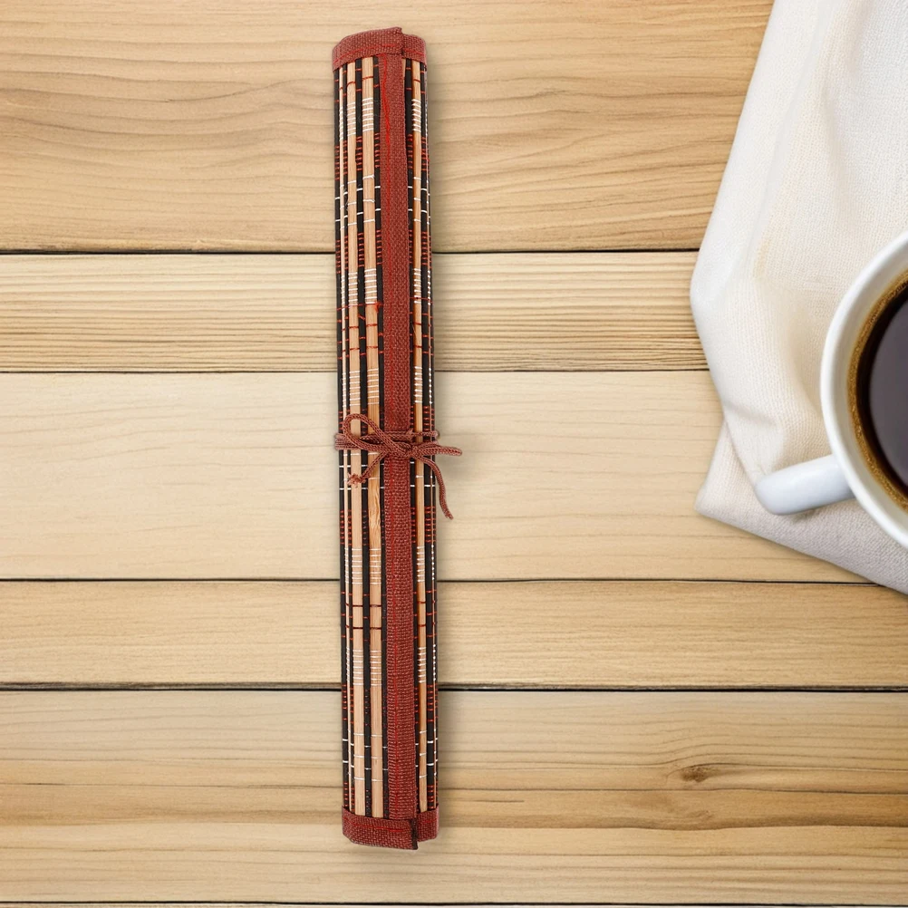 

2Pcs Vintage Bamboo Calligraphy Brush Roll Up Organizer Portable Painting Brush Holder Case for Artists Travel Beginners