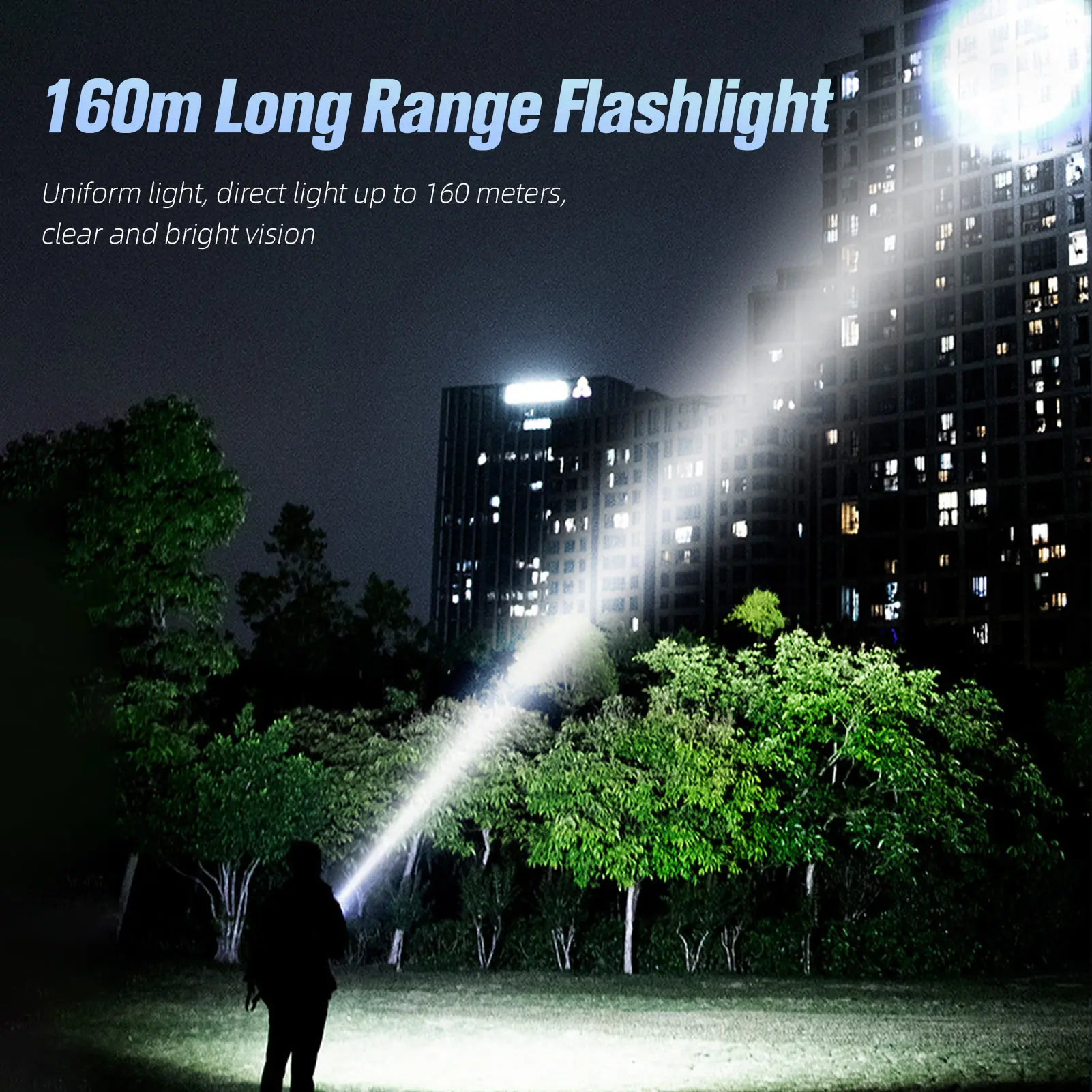 Superfire S5 Strong Flashlight Long Light LED Home Super Bright Waterproof Outdoor Portable Mini Flashlight