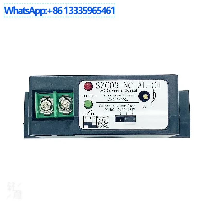 

Current sensing switch AC 0-200A normally open, control switch connected to AC DC SZC03-NC-AL-CH