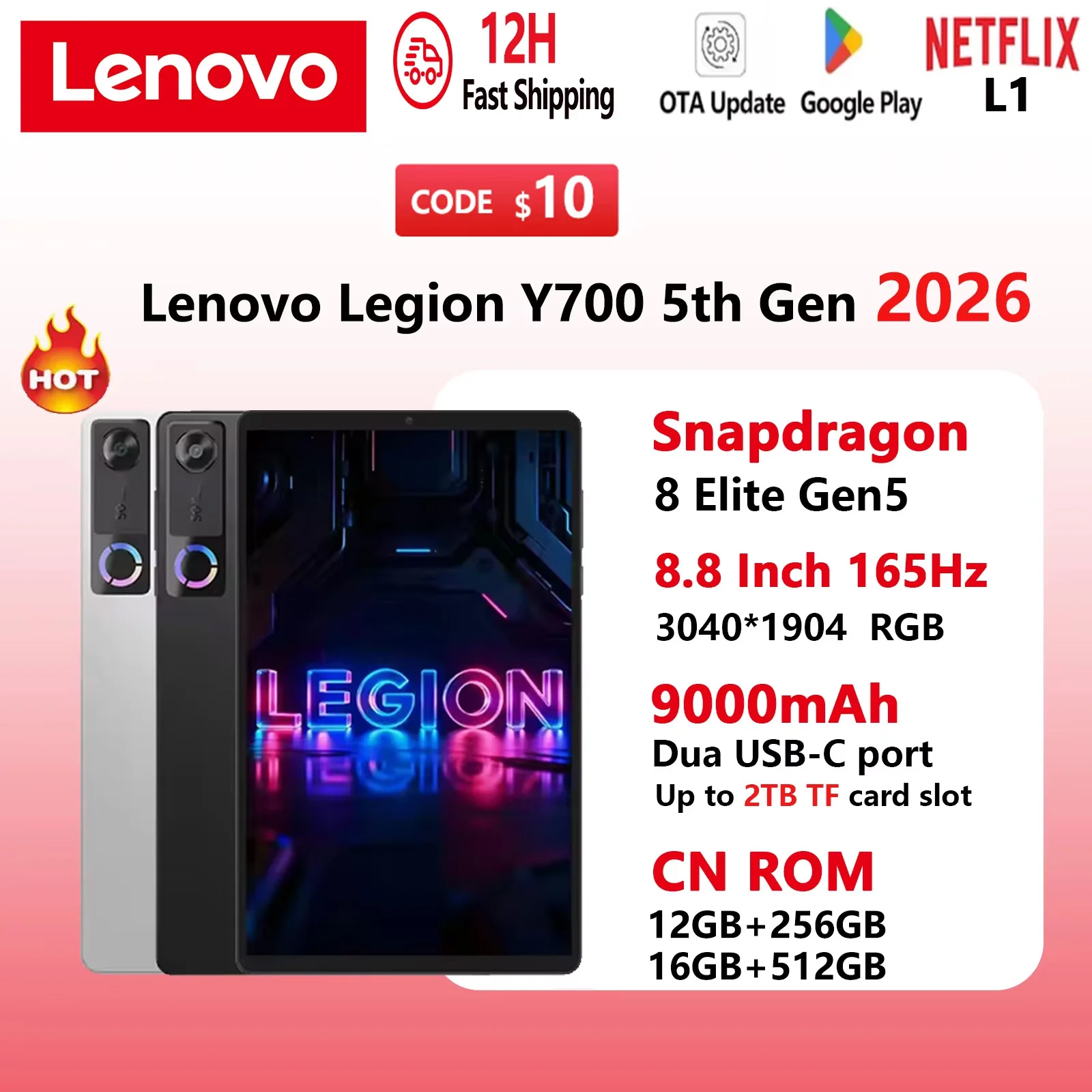 Original Lenovo Legion Y700 Gen 5 Gaming Tablet TB323FU Snapdragon