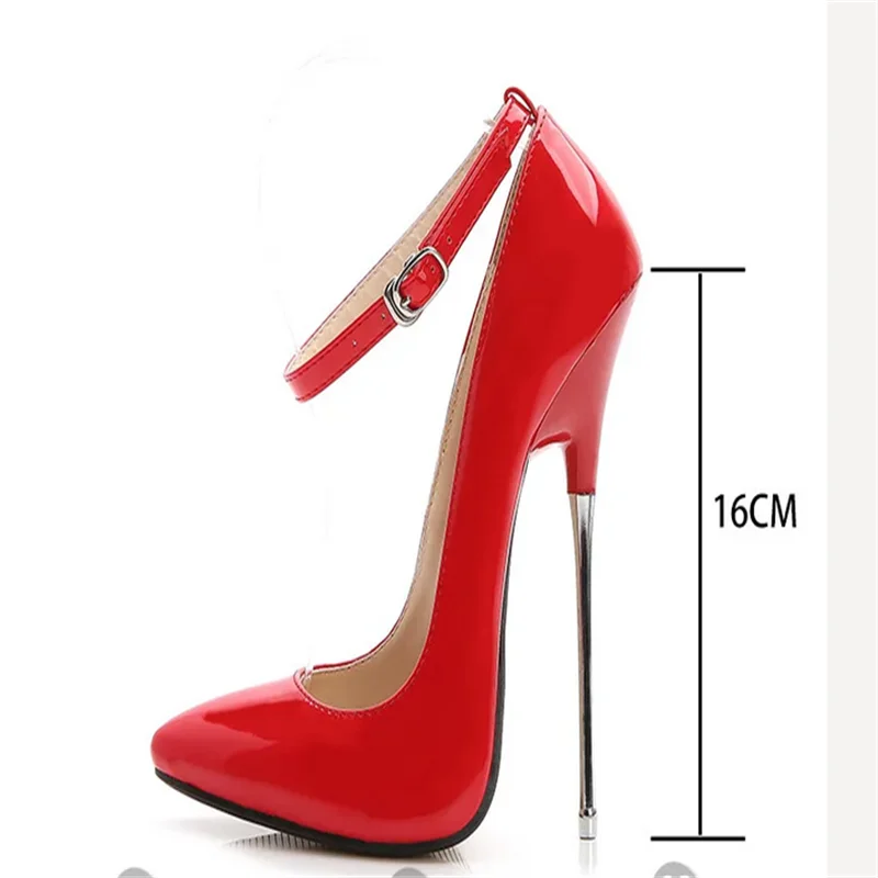 

Women Sexy High 16cm heels Supply Nightclubs Plus Size high-heeled Shoes T-stage Catwalk Red Sexy Heels