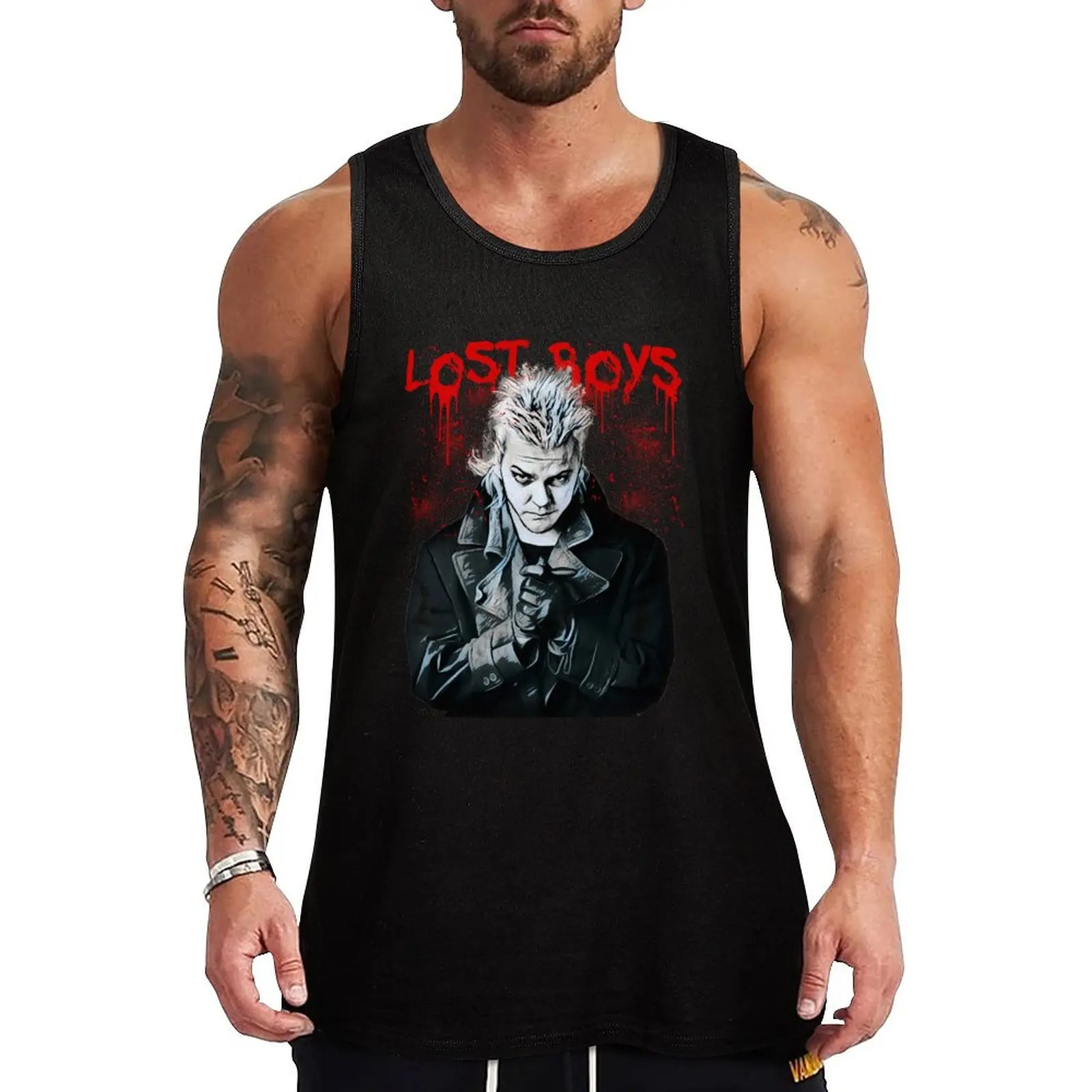 

Lost boys Tank Top sleeveless shirt man gym t shirt Muscle fit bodybuilding for men