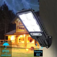 Outdoor LED Solar Street Light Waterproof RIR Motion Sensor With 3 Lighting Modes For Garden Patio Path Yard Garage Wall Lamp