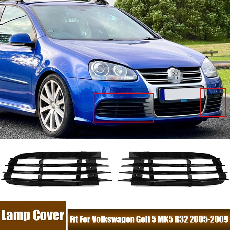 

Left, Right Front Bumper Fog Light Lamp Cover Car Light Outer Frame Trim For Volkswagen Golf 5 MK5 R32 2005-2009 Car Accessories
