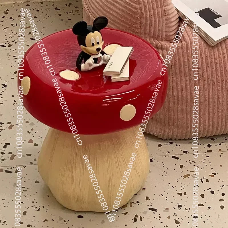 Mushroom-shaped Cartoon Style Lounge Chair, Living Room Smooth Surface Easy To Clean Stool, Single Lounge Chair