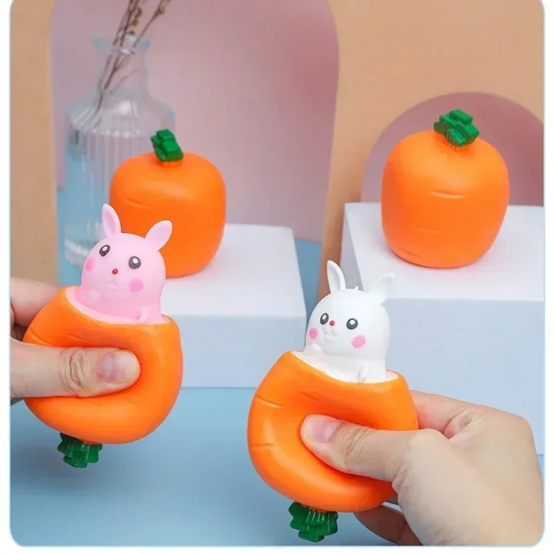 Stress-relieving Dinosaur Bunny Pinch Fun Stress Ball Vent Animals Cup Prank Toy Fidget AntistressToys Gift For Kids Adults