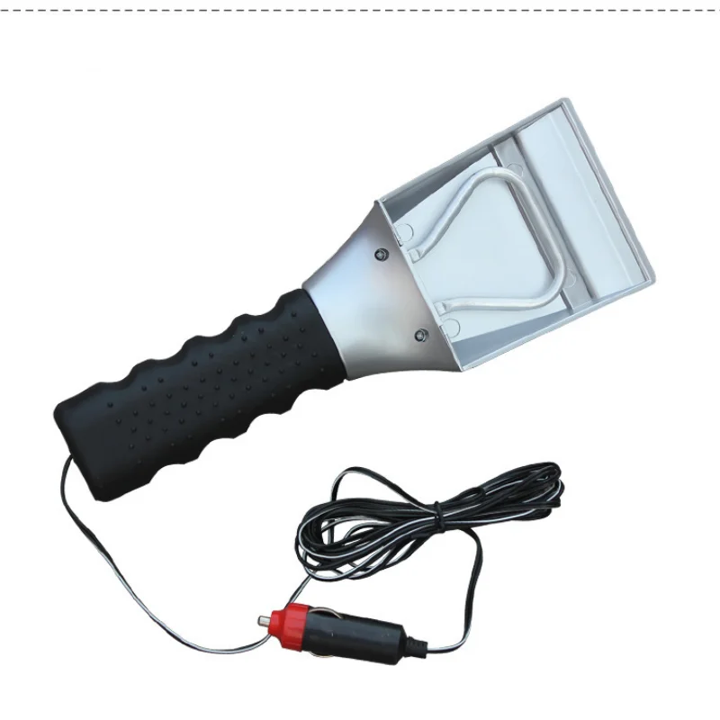 12V Winter Electric Heater Car Ice Scraper Windshield Glass Snow Shovel Removal Defrost Cleaning Tool Heat Snow Scraper