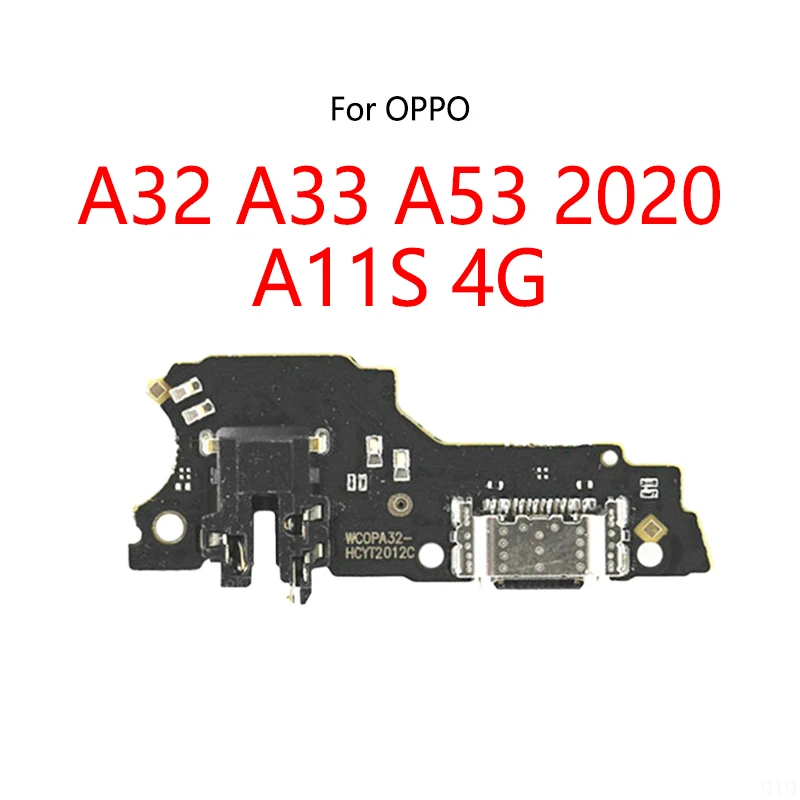 USB Charge Dock Port Socket Plug Connector Flex Cable For OPPO A32 A53 2020 4G Global Version / A11S 4G Charging Board Module