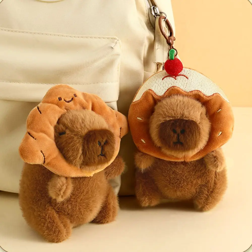 かわいいカピバラぬいぐるみキーホルダーかわいい漫画モルモットバッグペンダントぬいぐるみバックパックチャーム子供のおもちゃ