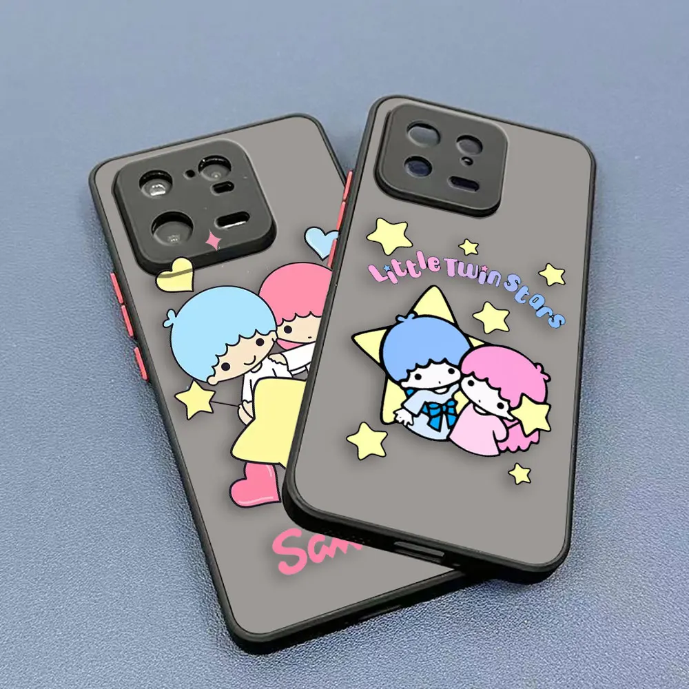 Matte Phone Case for Xiaomi 13 12 12S 12T 11 11T 10 10T 10S 9 8 6X 5X PRO LITE 5G Ultra Case Japanese S-Sanrio Little Twin Star